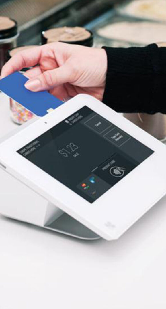 POS system on a white counter